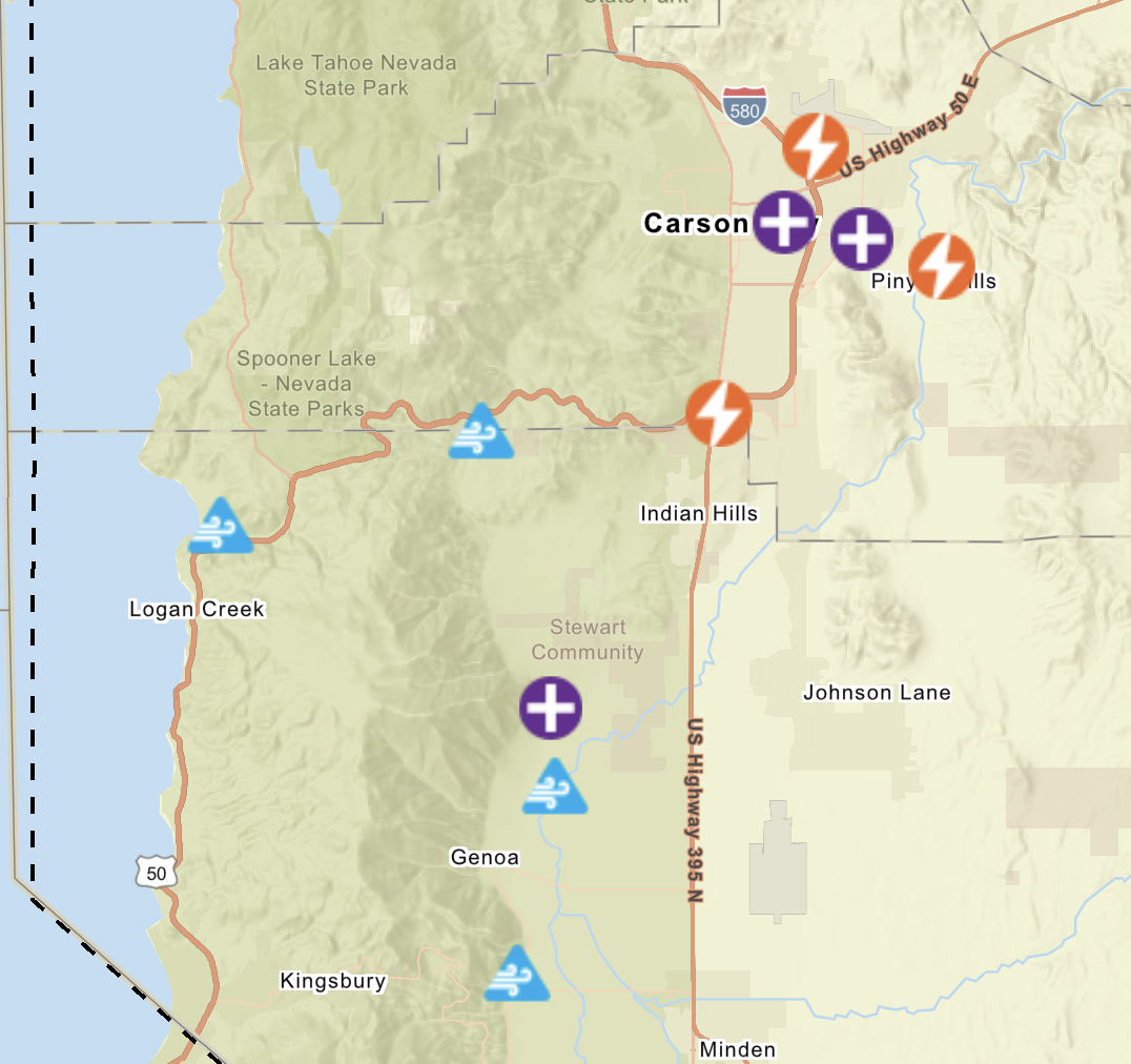 NV Energy outages reported throughout Carson City, Carson Valley affecting around 3,800 customers