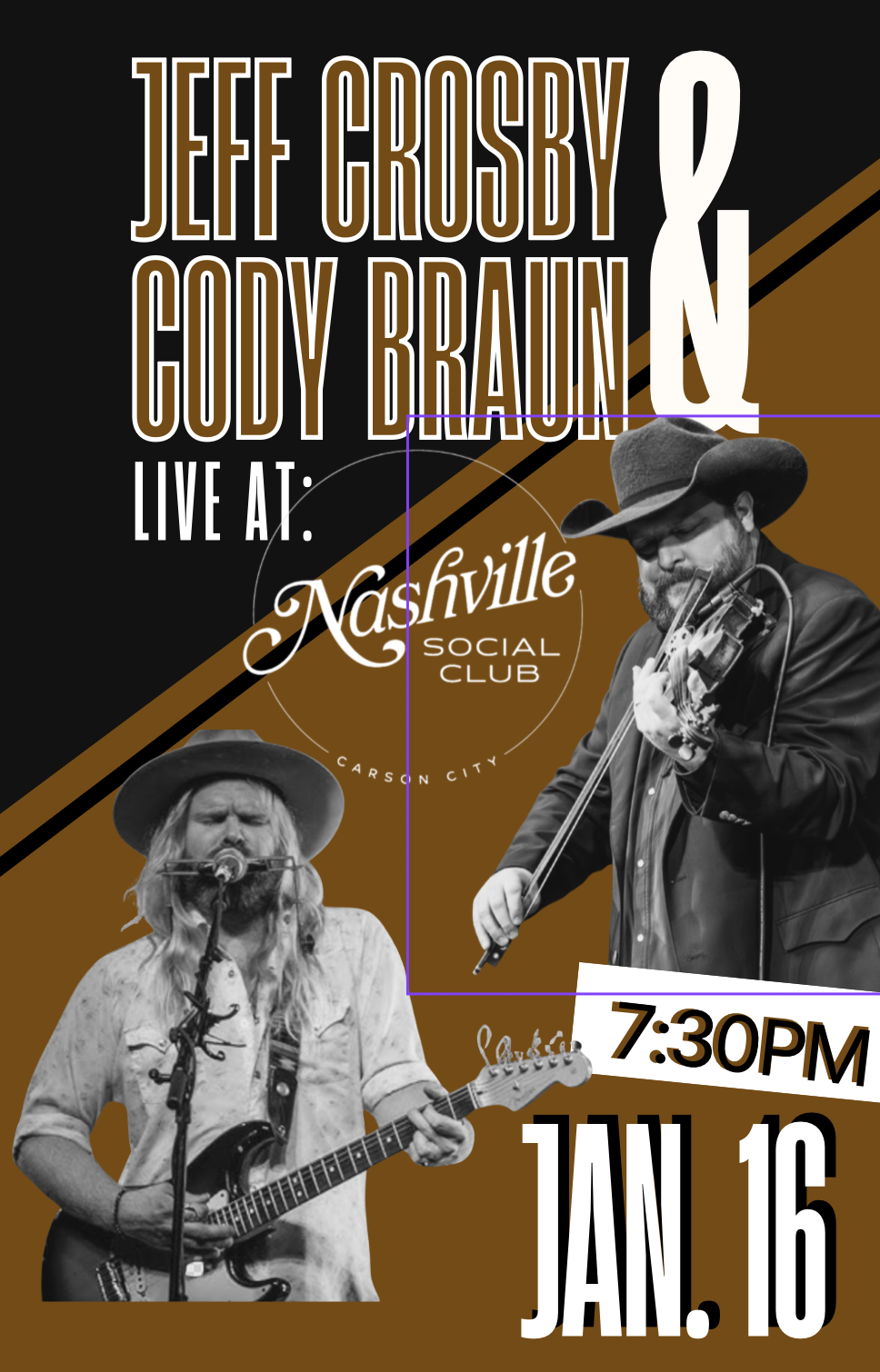 Jeff Crosby On Tour with Special Guest Cody Braun (of Reckless Kelly) at Nashville Social Club