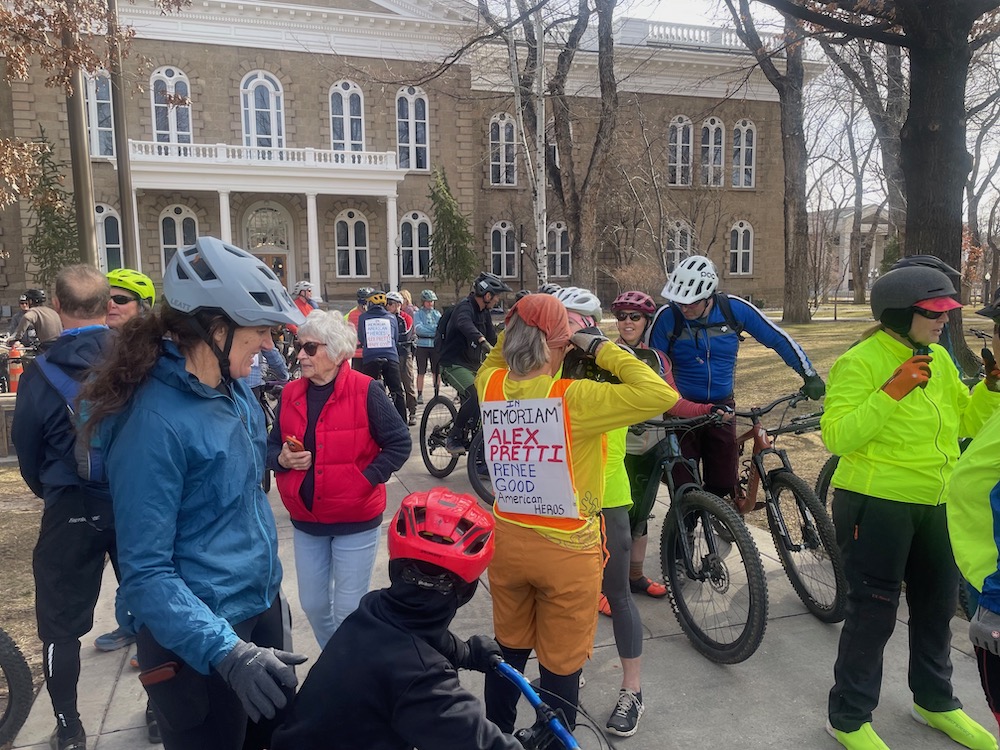 VIDEO: Carson City cyclists gather at capitol for memorial ride honoring two killed in Minneapolis