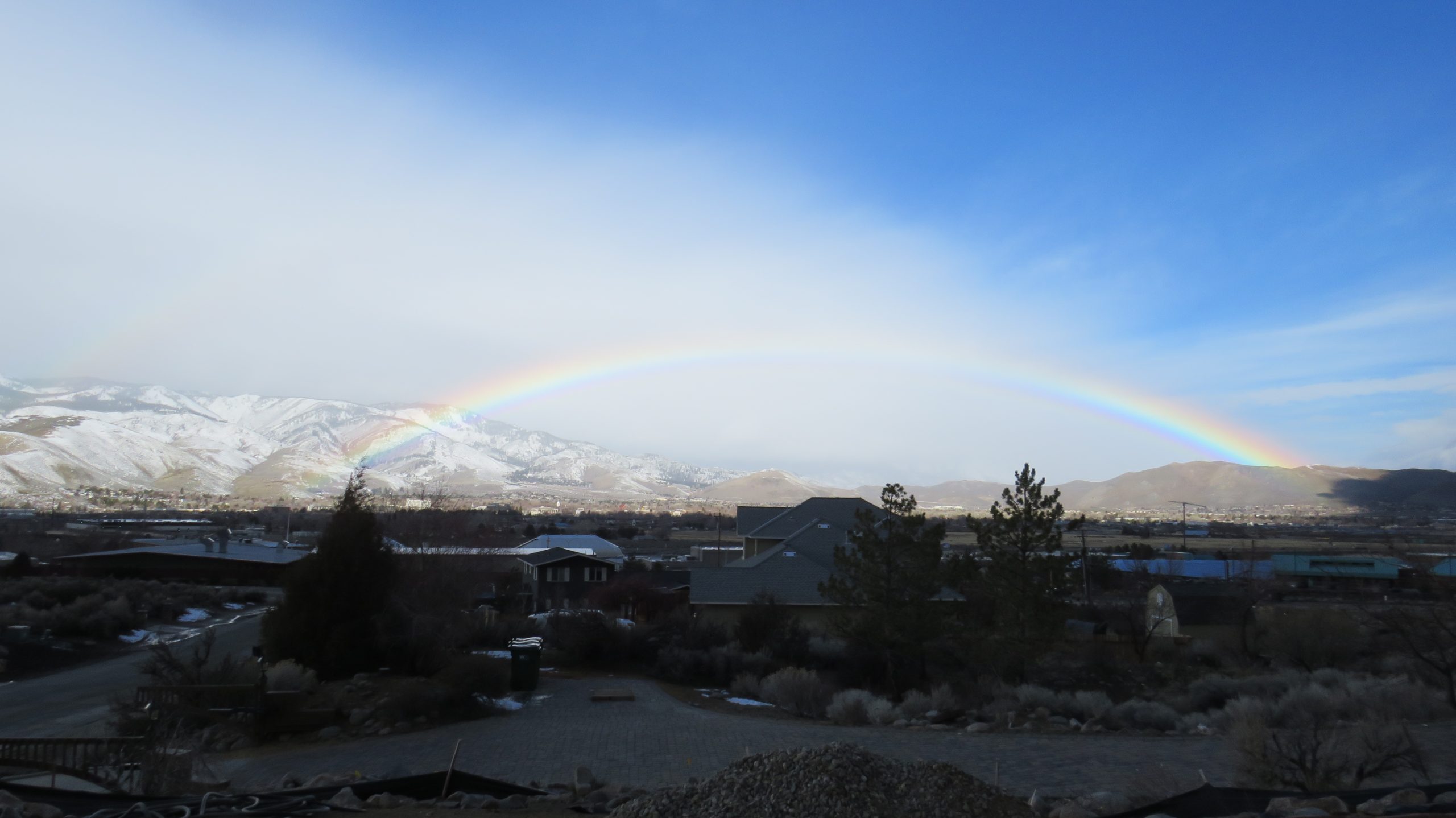 Reader Photo: Rainbow captured over Carson City’s east side