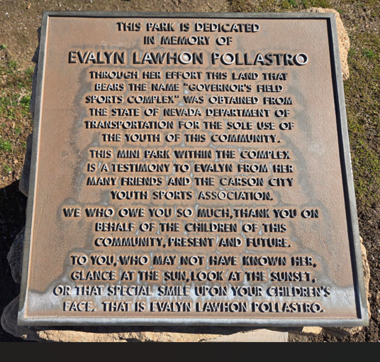 Honoring the lasting, significant influence of Carson City’s Evalyn Lawhon Pollastro
