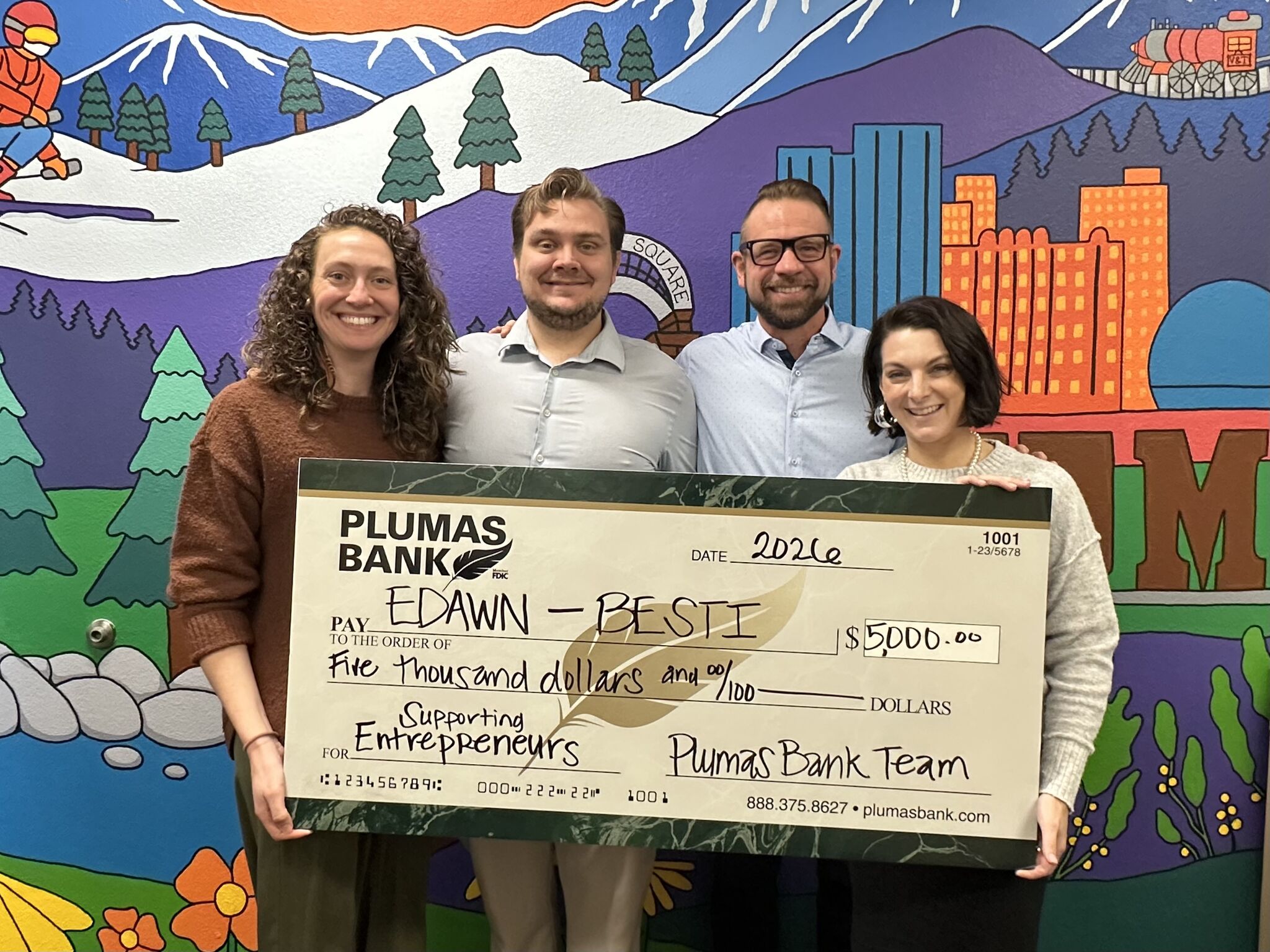 Plumas Bank donates $30,000 to support financial literacy, small business development 