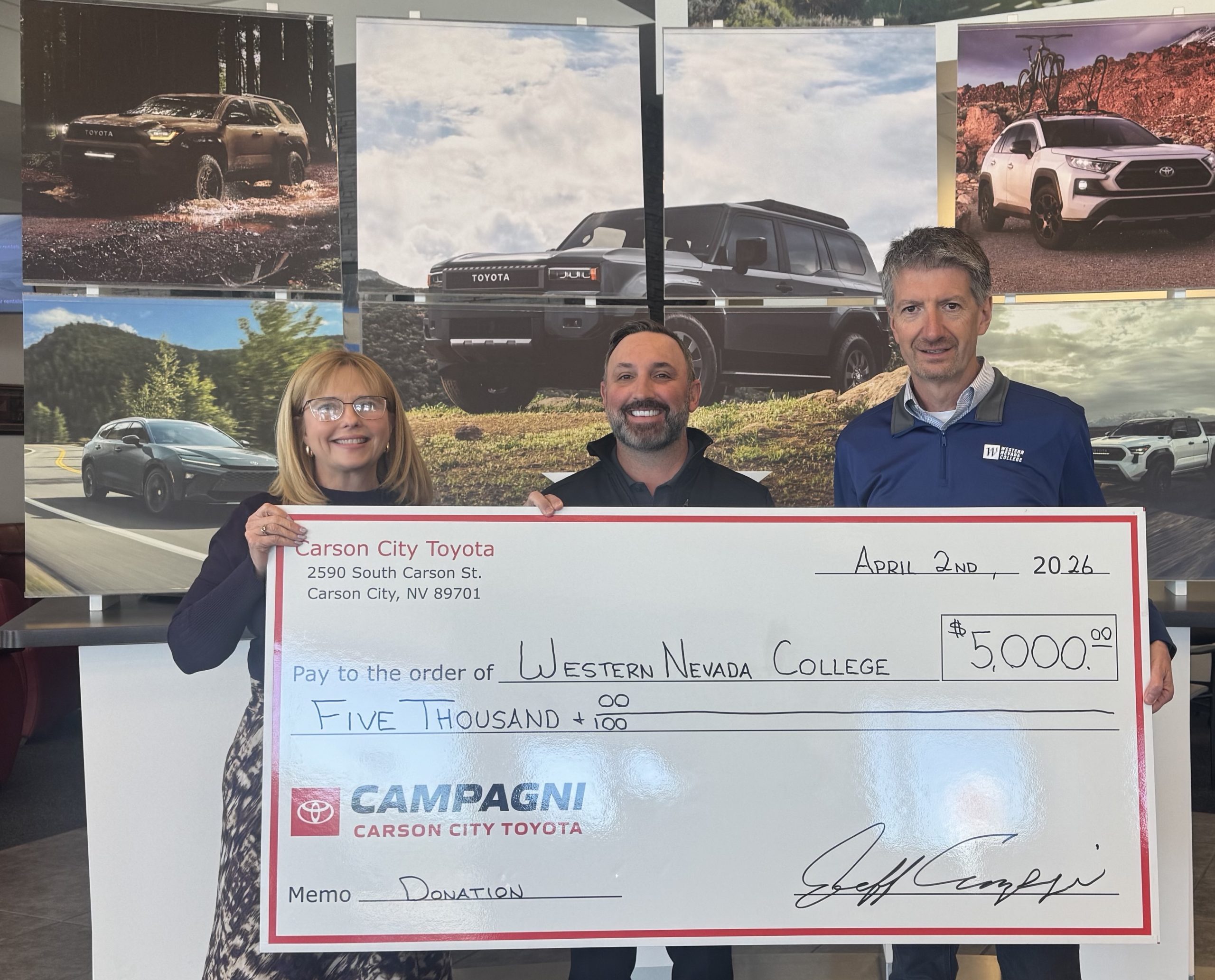 Campagni Auto Group and Carson City Toyota accelerate career pathways for WNC students
