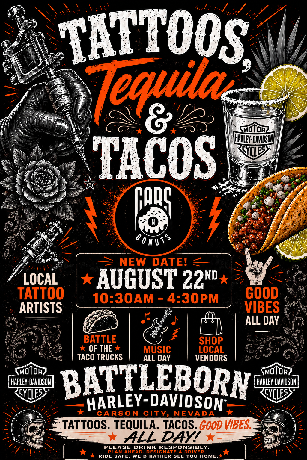 Tattoos, Tequila and Tacos | Battle Born Harley-Davidson