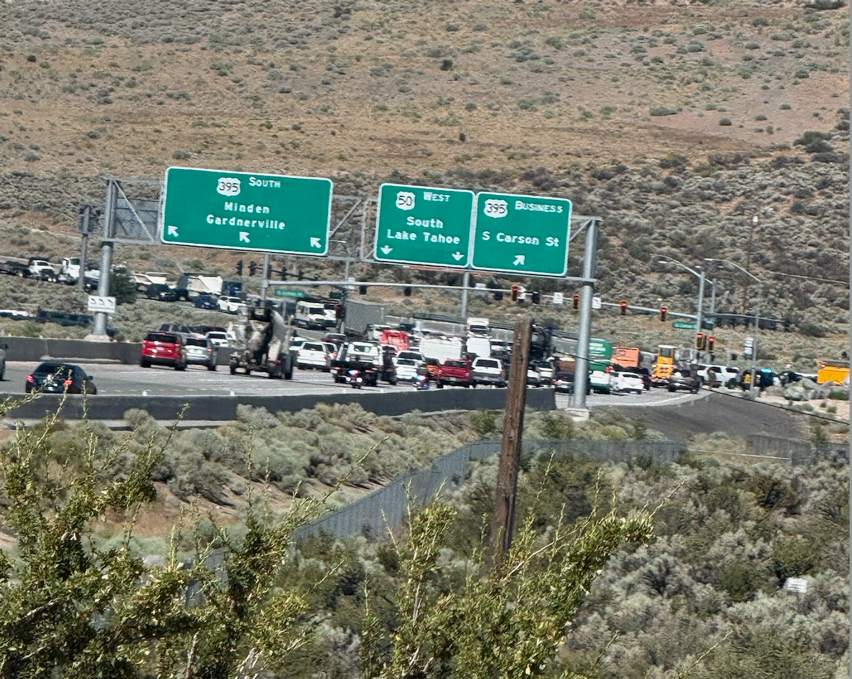 Carson City emergency crews respond to semi rollover at junction of South Carson, I-580 and US-50 West