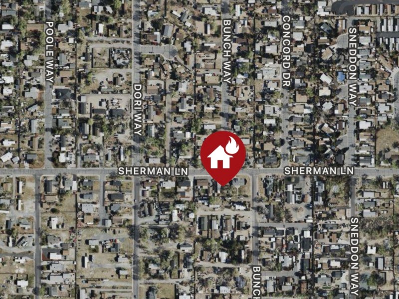 House fire reported on Sherman Lane