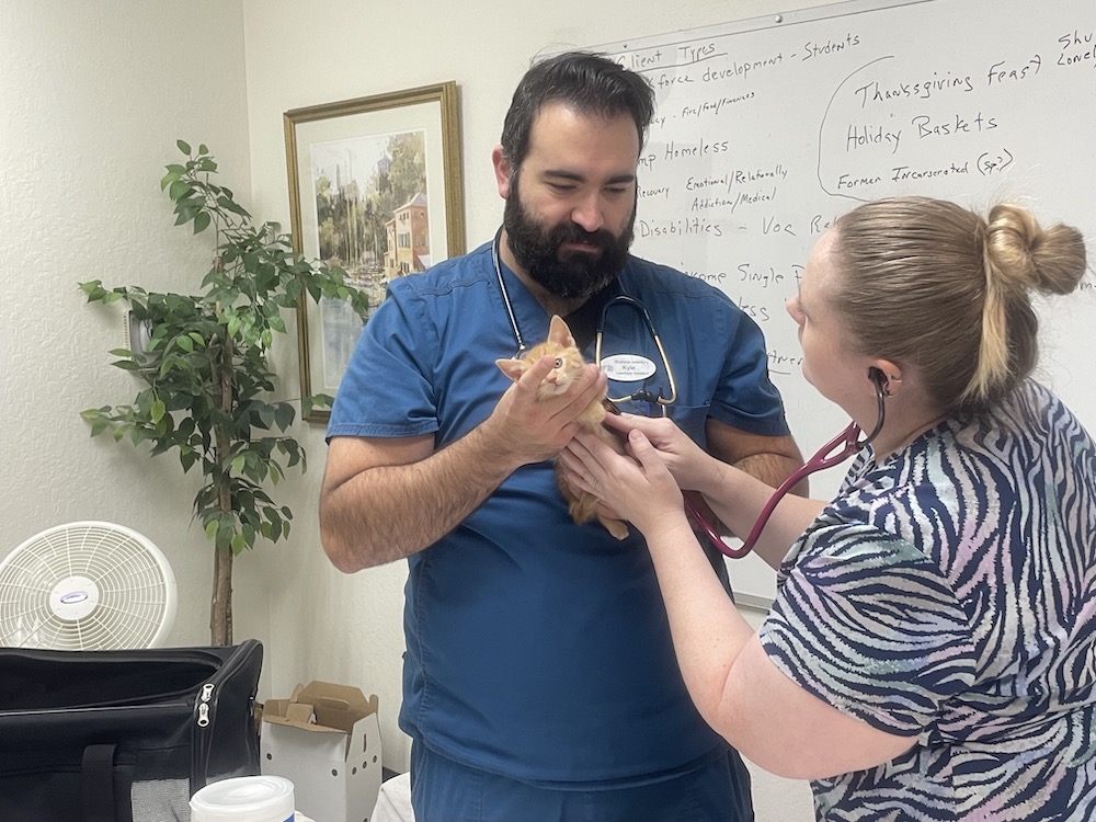 Dog and cats get free wellness checkup in Carson City courtesy of Feeding Pets o...