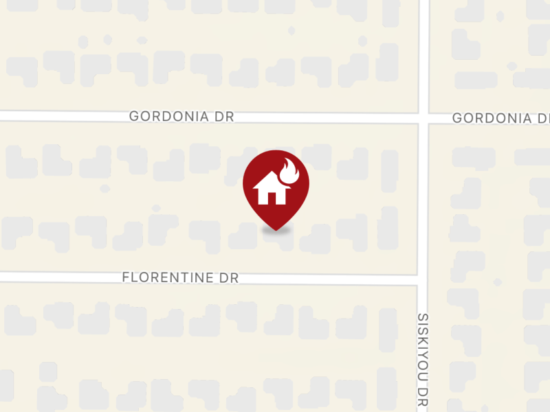 Carson City Fire Department called to report of fire at Florentine Drive residence